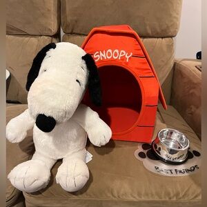 Snoopy Dog House and Plush Set